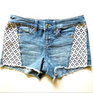 Seven7 Lace Jean Shorts
